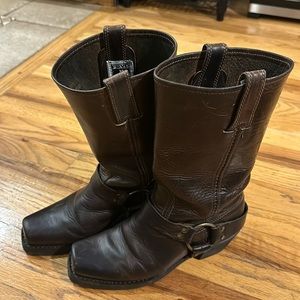 Women’s Frye boots professionally refurbished, new soles